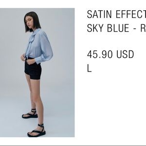Satin effect blouse from Zara